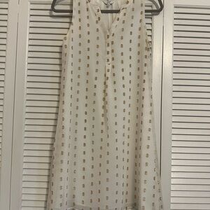 Crown & Ivy Cream Sleeveless V-Neck Sundress